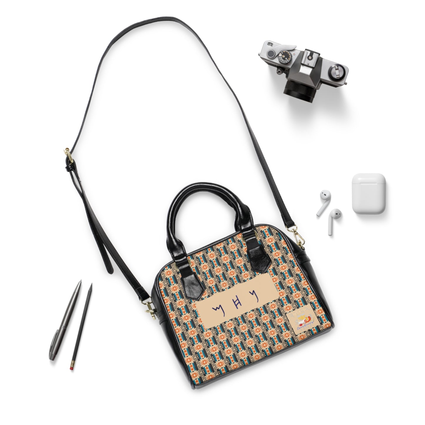 Call to Repentance - Orange Kente Shoulder Handbag - Biblical Principles Collection