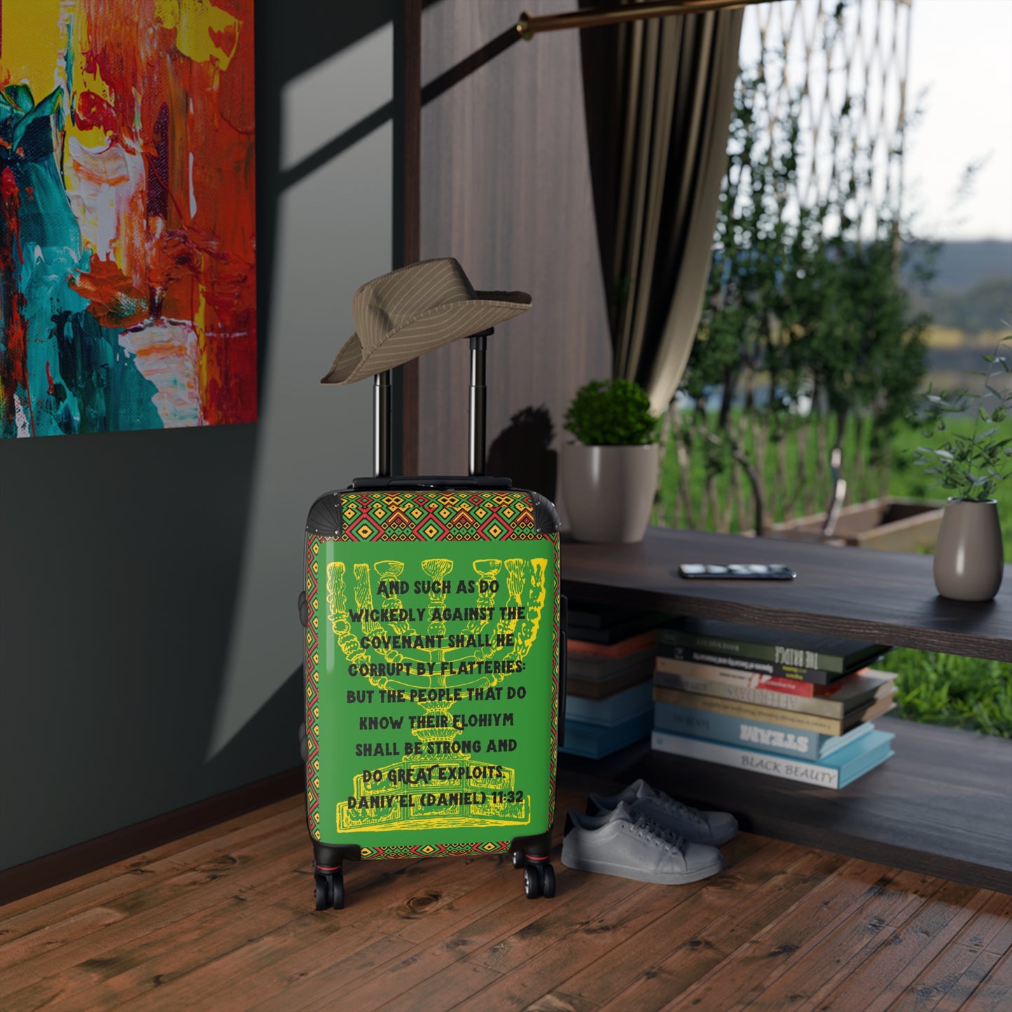Great Exploits - Green Kente Suitcase - Yahuah’s Sent Ones Travel Collection