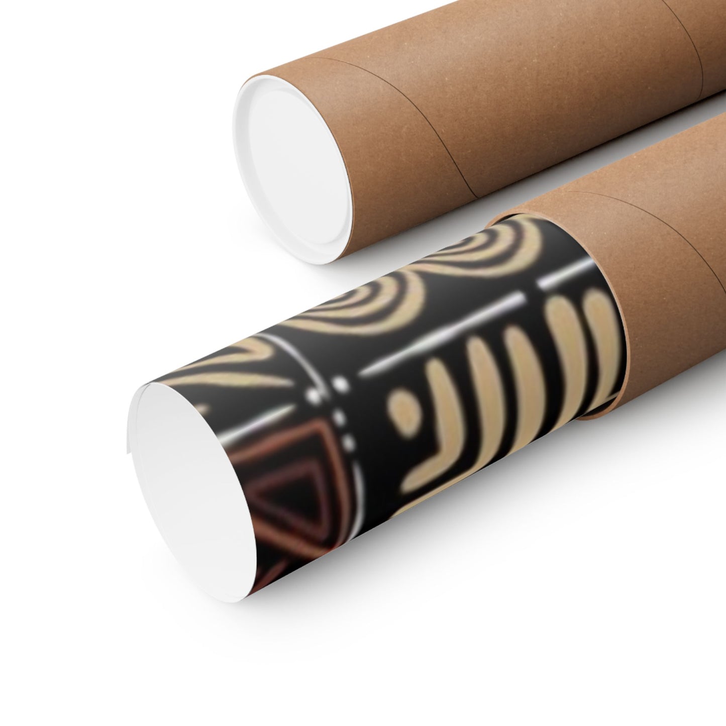 Marriage Ketubah- Brown Kente Ketubah Scrolls (Paleo Hebrew and English)- Qodesh Union Collection