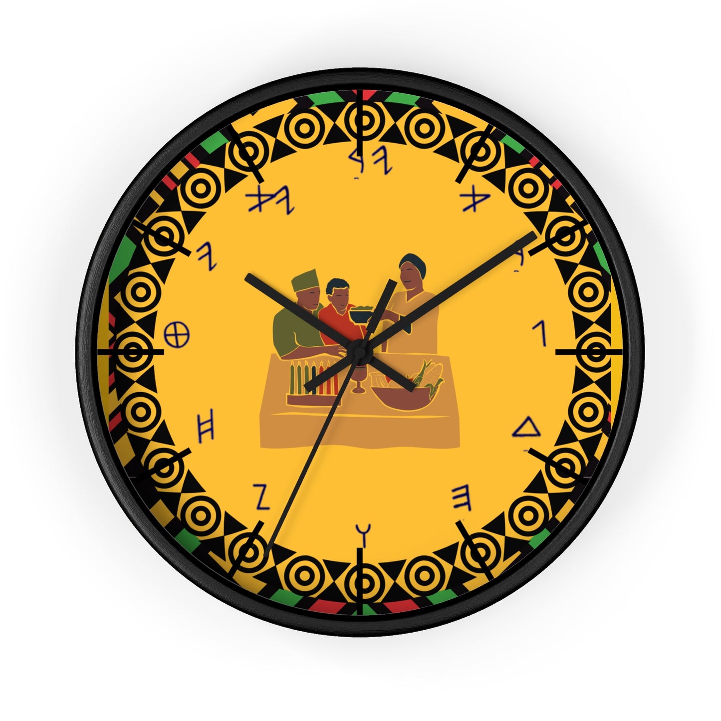 Cultural Wall Clock - Vibrant Afrocentric Design for Home Decor