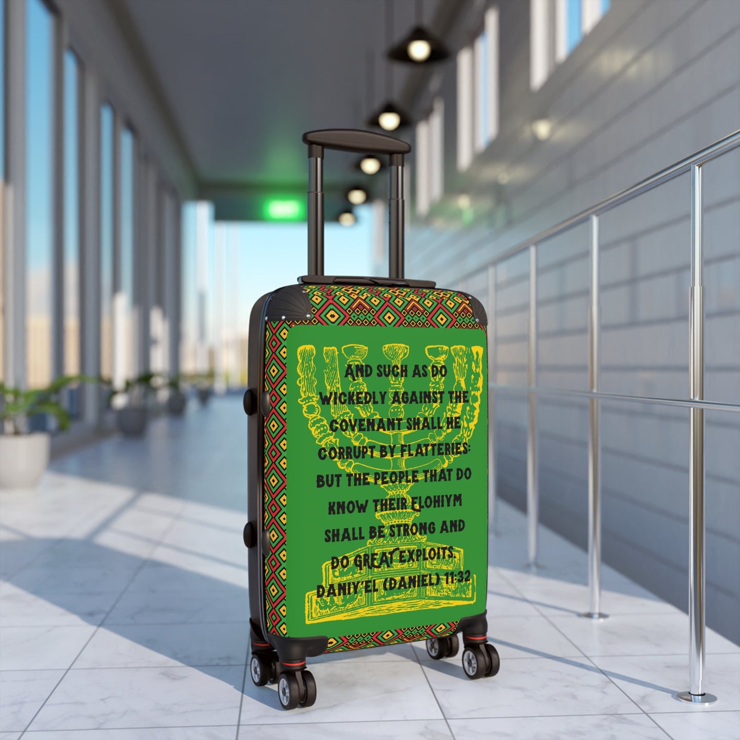 Great Exploits - Green Kente Suitcase - Yahuah’s Sent Ones Travel Collection