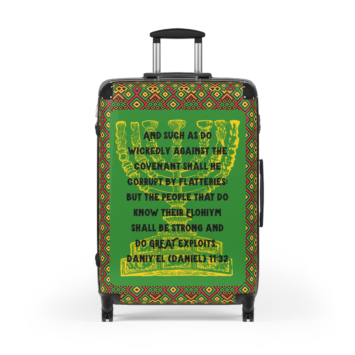 Great Exploits - Green Kente Suitcase - Yahuah’s Sent Ones Travel Collection