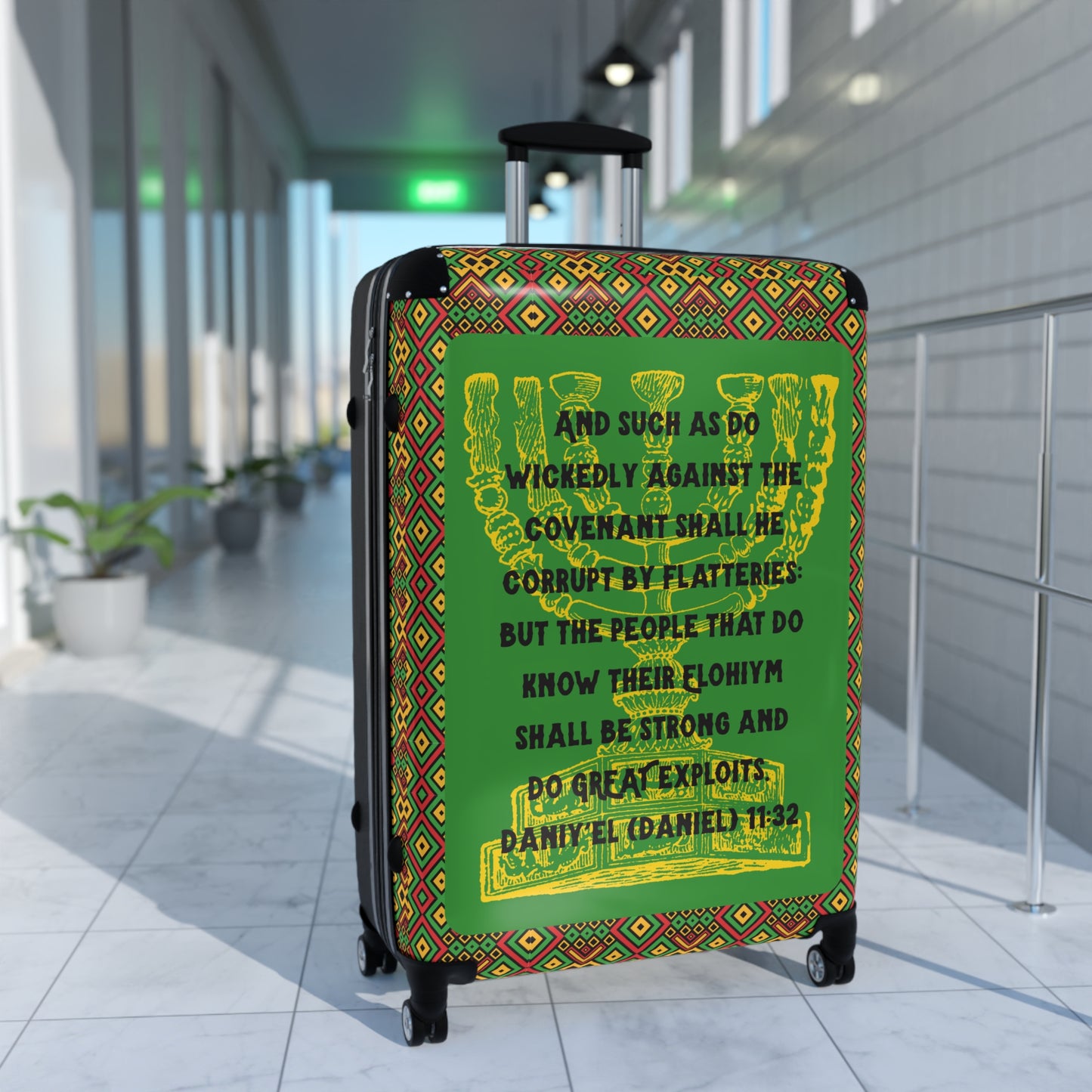Great Exploits - Green Kente Suitcase - Yahuah’s Sent Ones Travel Collection