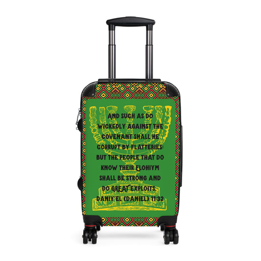 Great Exploits - Green Kente Suitcase - Yahuah’s Sent Ones Travel Collection