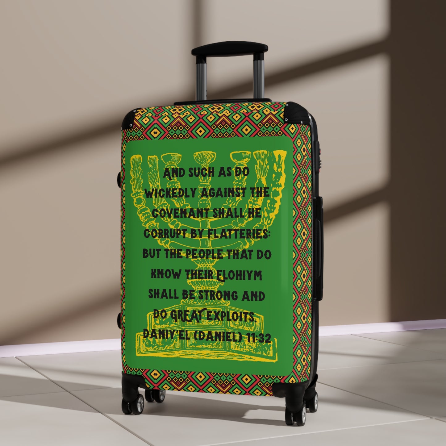 Great Exploits - Green Kente Suitcase - Yahuah’s Sent Ones Travel Collection