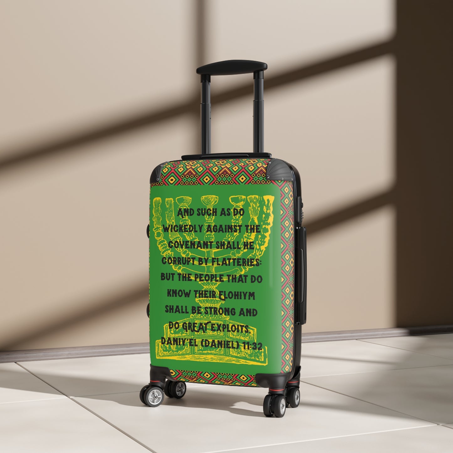 Great Exploits - Green Kente Suitcase - Yahuah’s Sent Ones Travel Collection